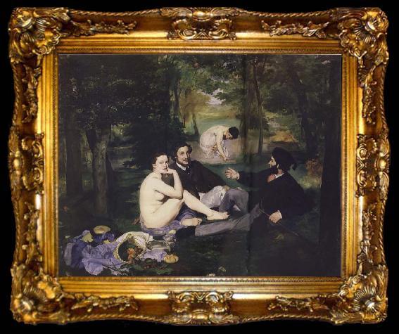 framed  Edouard Manet Luncheon on the Grass, ta009-2